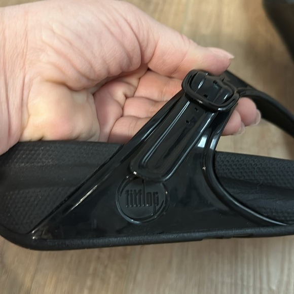 FitFlop Super Jelly black wedge sandals women’s size 10 - Picture 7 of 8